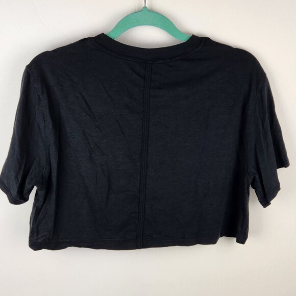 Lululemon All Yours Crop Short Sleeve Tee Black sz 6? - Picture 2 of 7